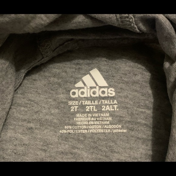 2T boys long sleeved hooded T-shirt by Adidas - Picture 3 of 3